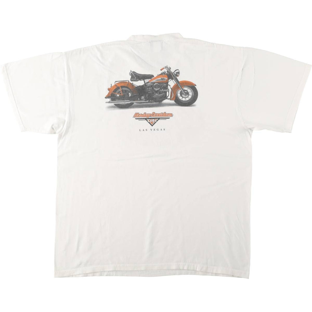 Harley-Davidson Motorcycle Bike T-shirt Made in USA Men's XL cotton white type Vintage Second Hand