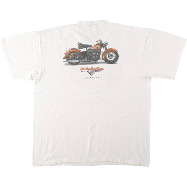Harley-Davidson Motorcycle Bike T-shirt Made in USA Men's XL cotton white type Vintage Second Hand