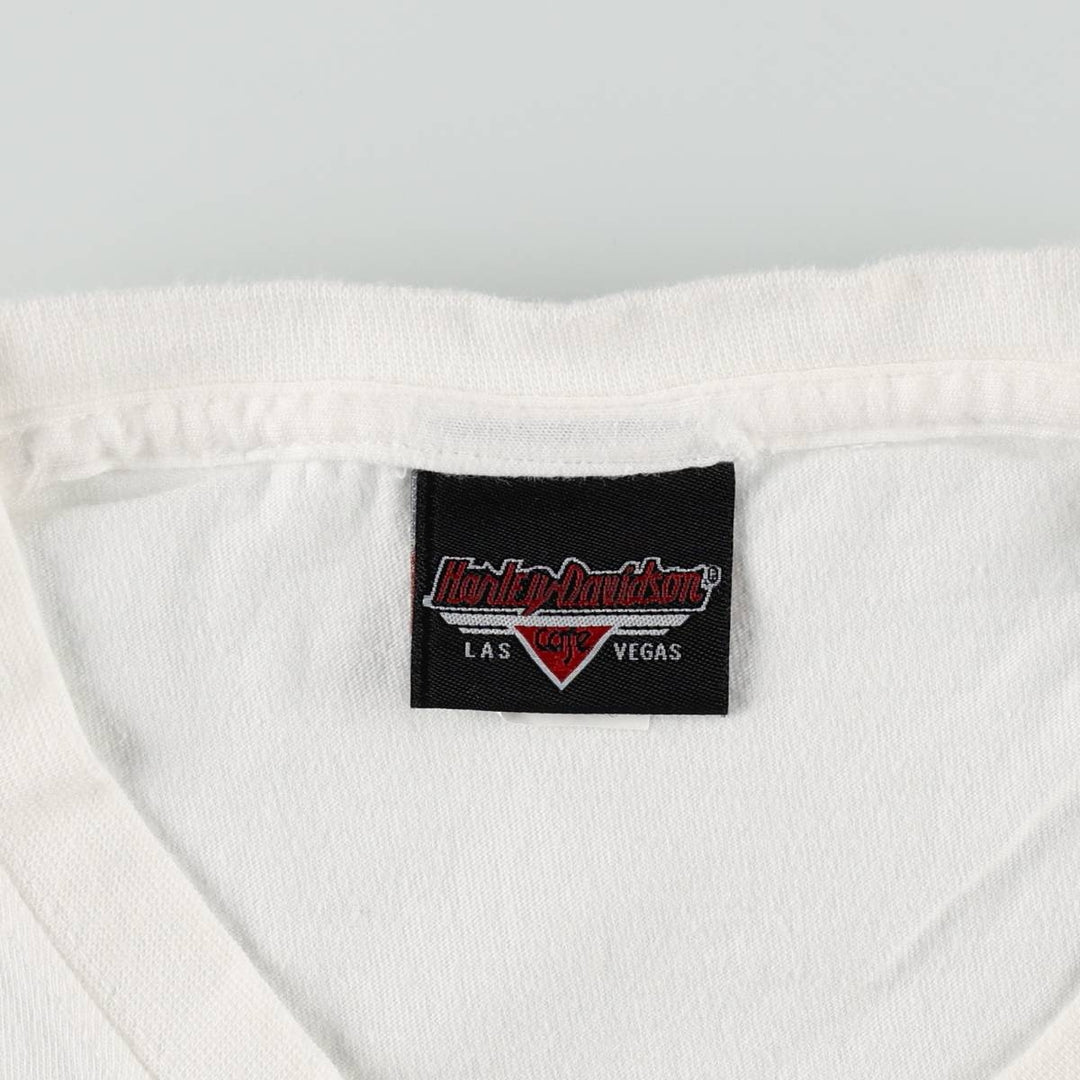 Harley-Davidson Motorcycle Bike T-shirt Made in USA Men's XL cotton white type Vintage Second Hand