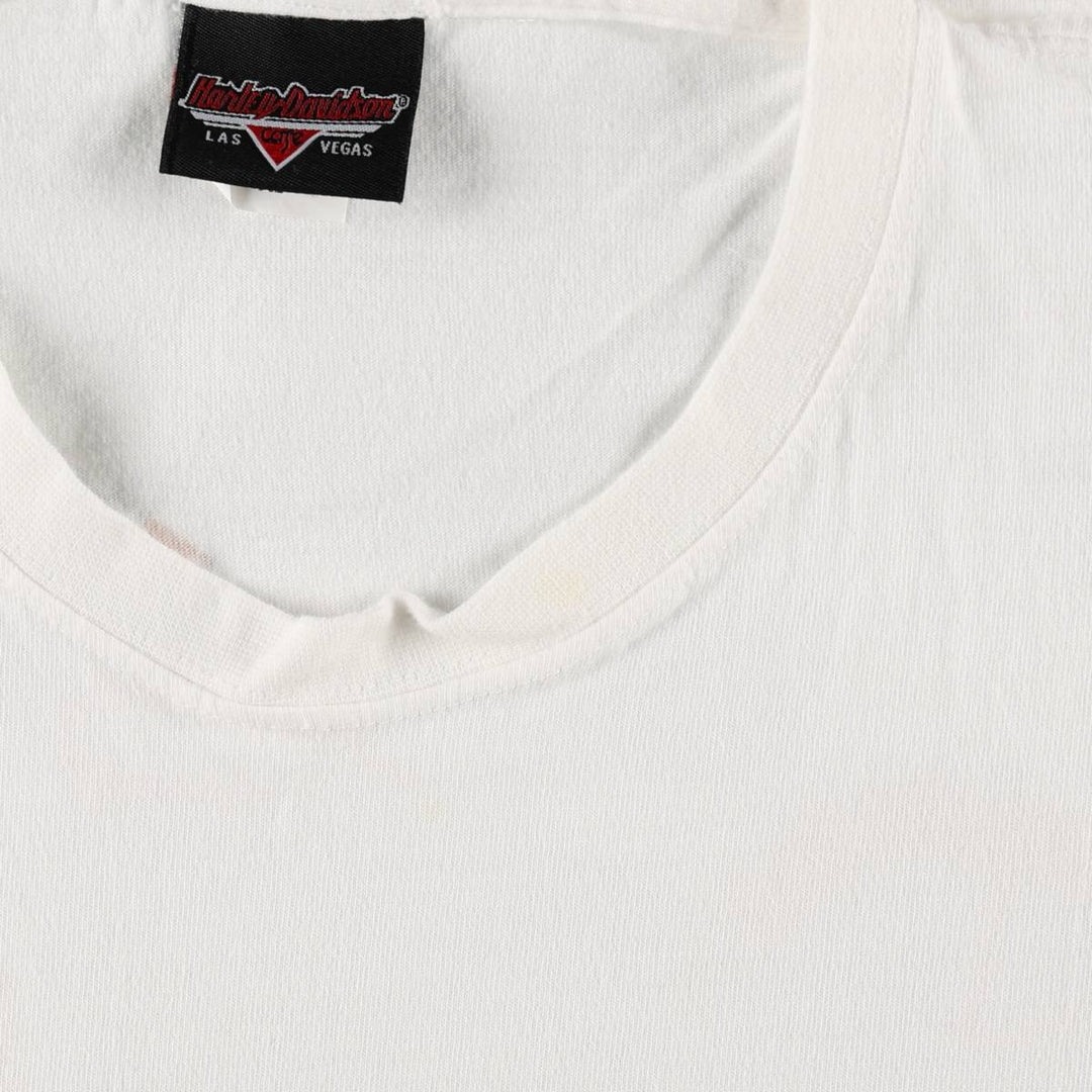 Harley-Davidson Motorcycle Bike T-shirt Made in USA Men's XL cotton white type Vintage Second Hand