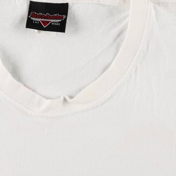 Harley-Davidson Motorcycle Bike T-shirt Made in USA Men's XL cotton white type Vintage Second Hand