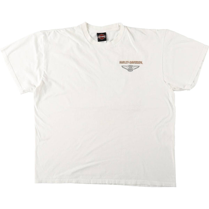 Harley-Davidson Motorcycle Bike T-shirt, Men's XL size cotton white type Vintage Second Hand