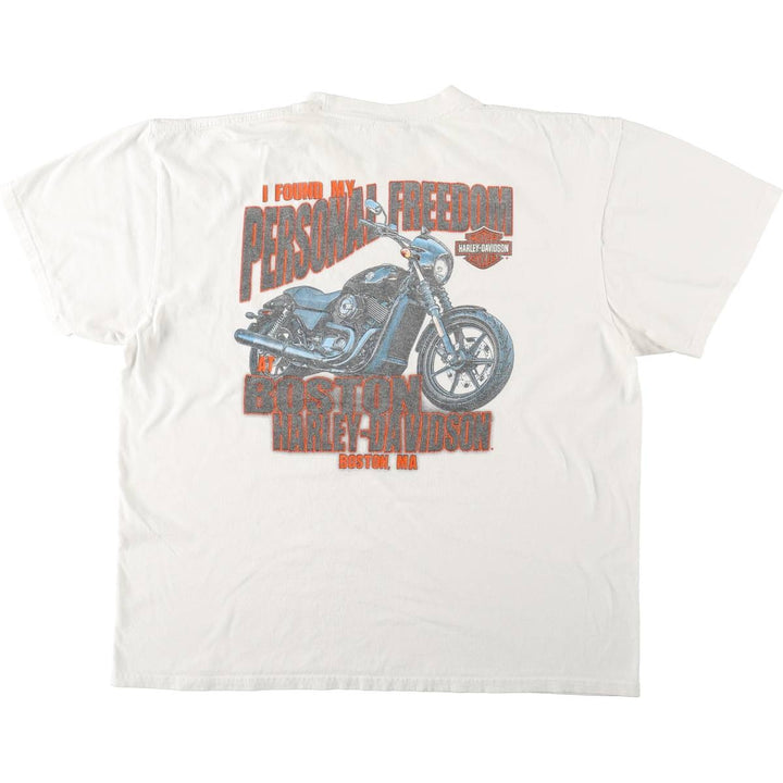 Harley-Davidson Motorcycle Bike T-shirt, Men's XL size cotton white type Vintage Second Hand