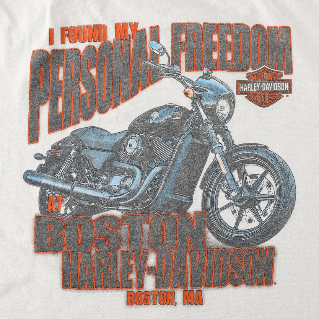 Harley-Davidson Motorcycle Bike T-shirt, Men's XL size cotton white type Vintage Second Hand
