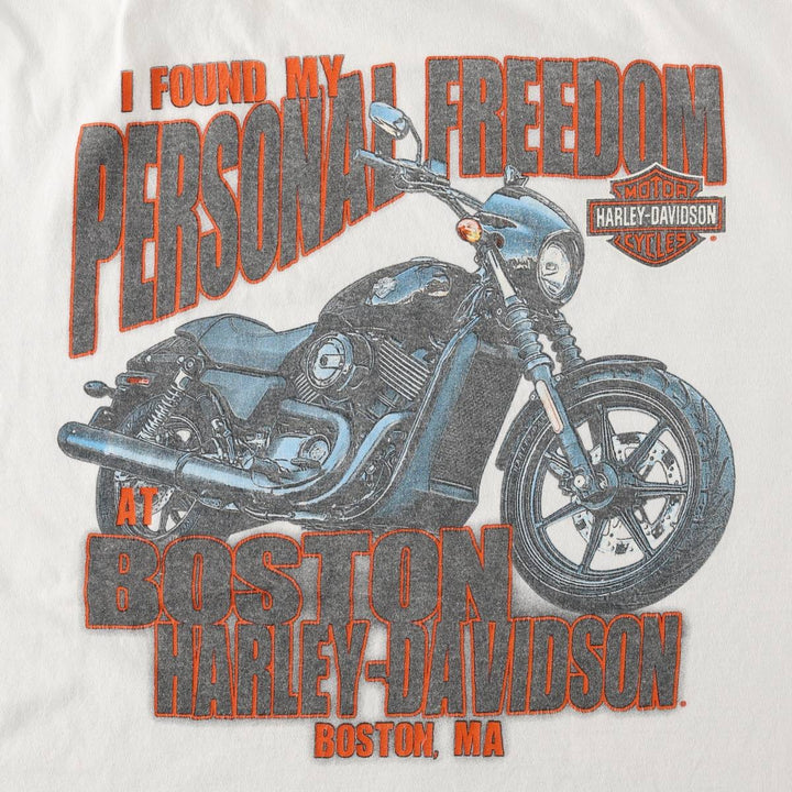 Harley-Davidson Motorcycle Bike T-shirt, Men's XL size cotton white type Vintage Second Hand