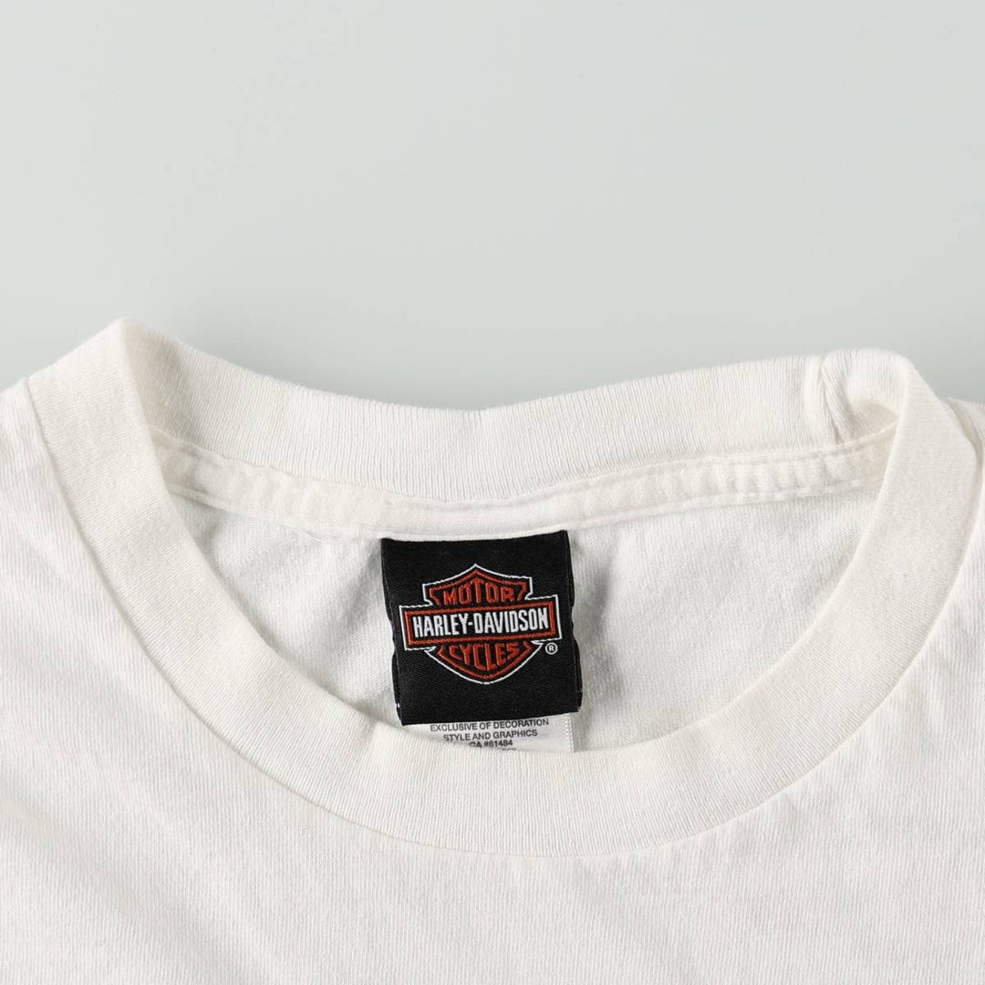 Harley-Davidson Motorcycle Bike T-shirt, Men's XL size cotton white type Vintage Second Hand