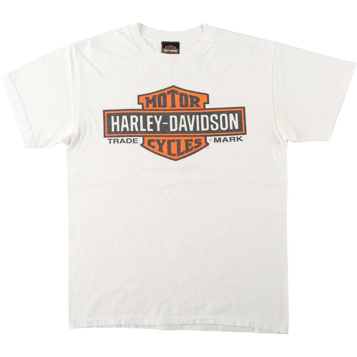 Harley-Davidson Motorcycle Bike T-shirt, Men's Medium cotton white type Vintage Second Hand