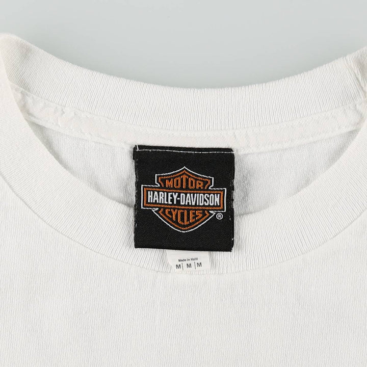 Harley-Davidson Motorcycle Bike T-shirt, Men's Medium cotton white type Vintage Second Hand