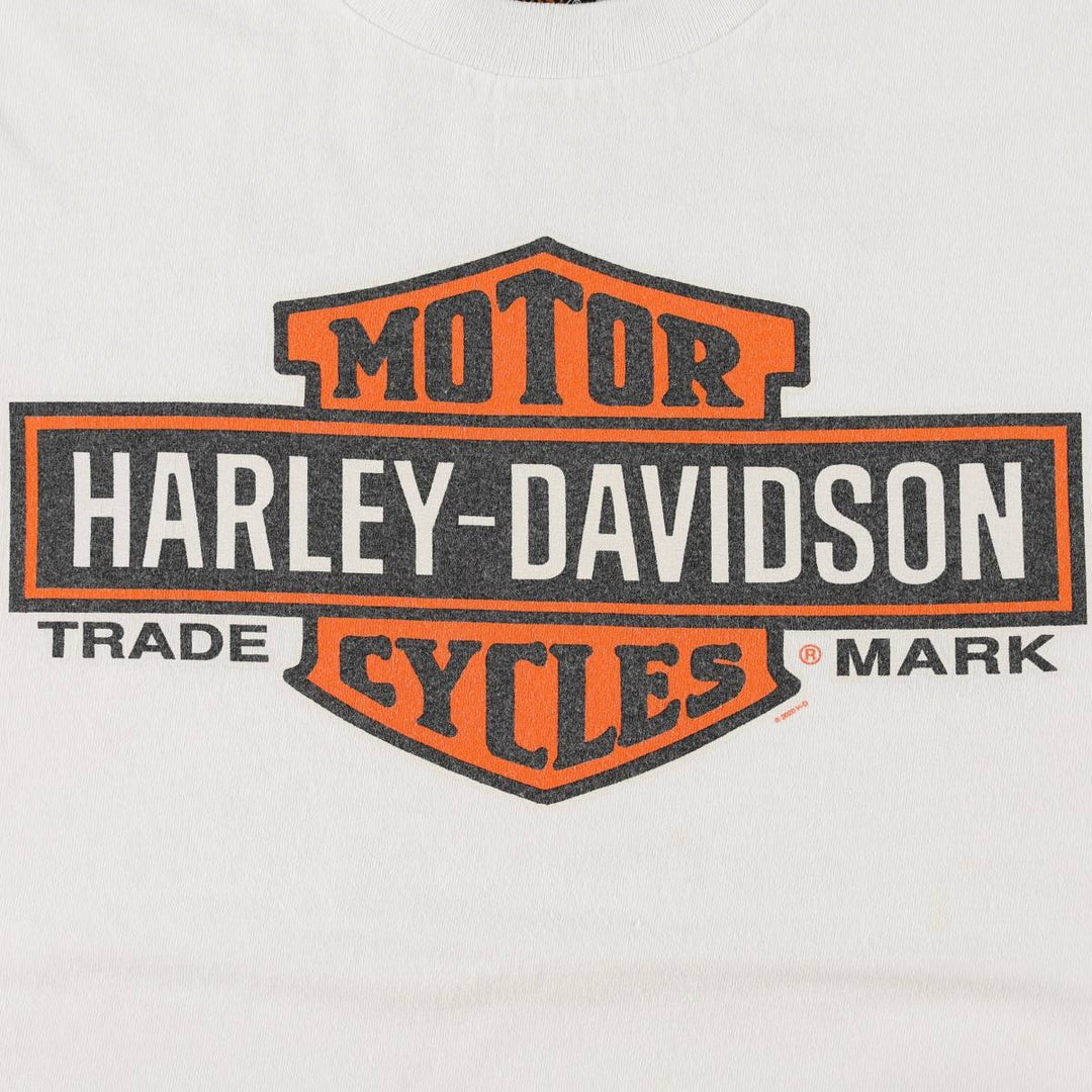 Harley-Davidson Motorcycle Bike T-shirt, Men's Medium cotton white type Vintage Second Hand
