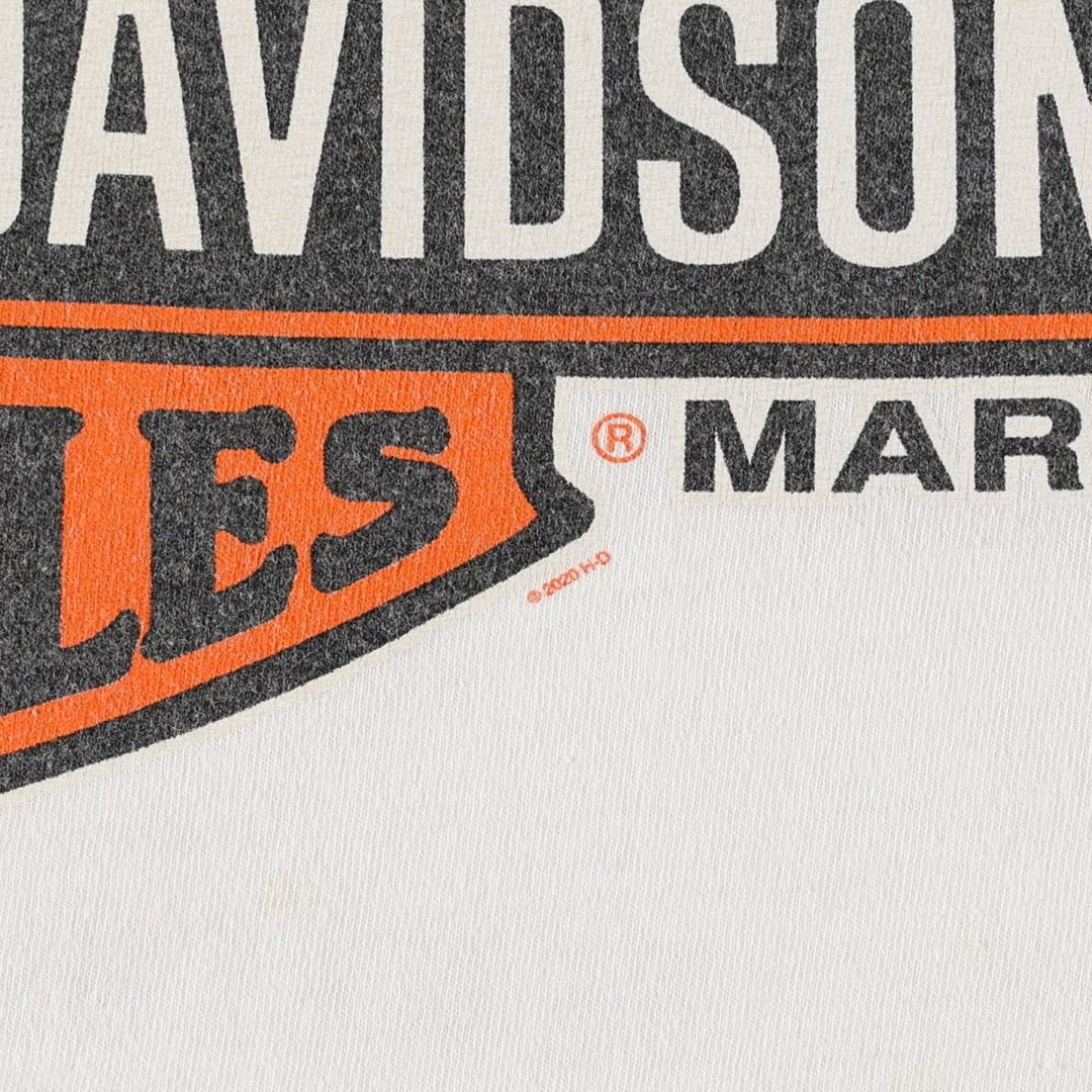 Harley-Davidson Motorcycle Bike T-shirt, Men's Medium cotton white type Vintage Second Hand