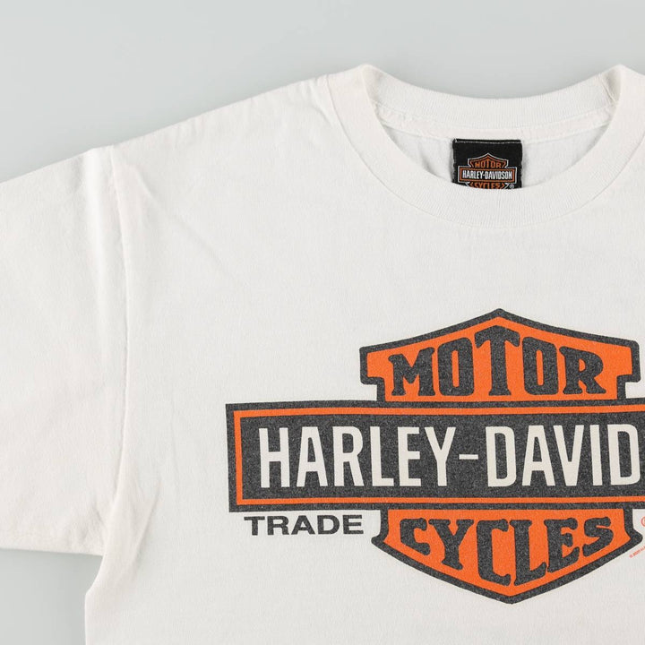 Harley-Davidson Motorcycle Bike T-shirt, Men's Medium cotton white type Vintage Second Hand
