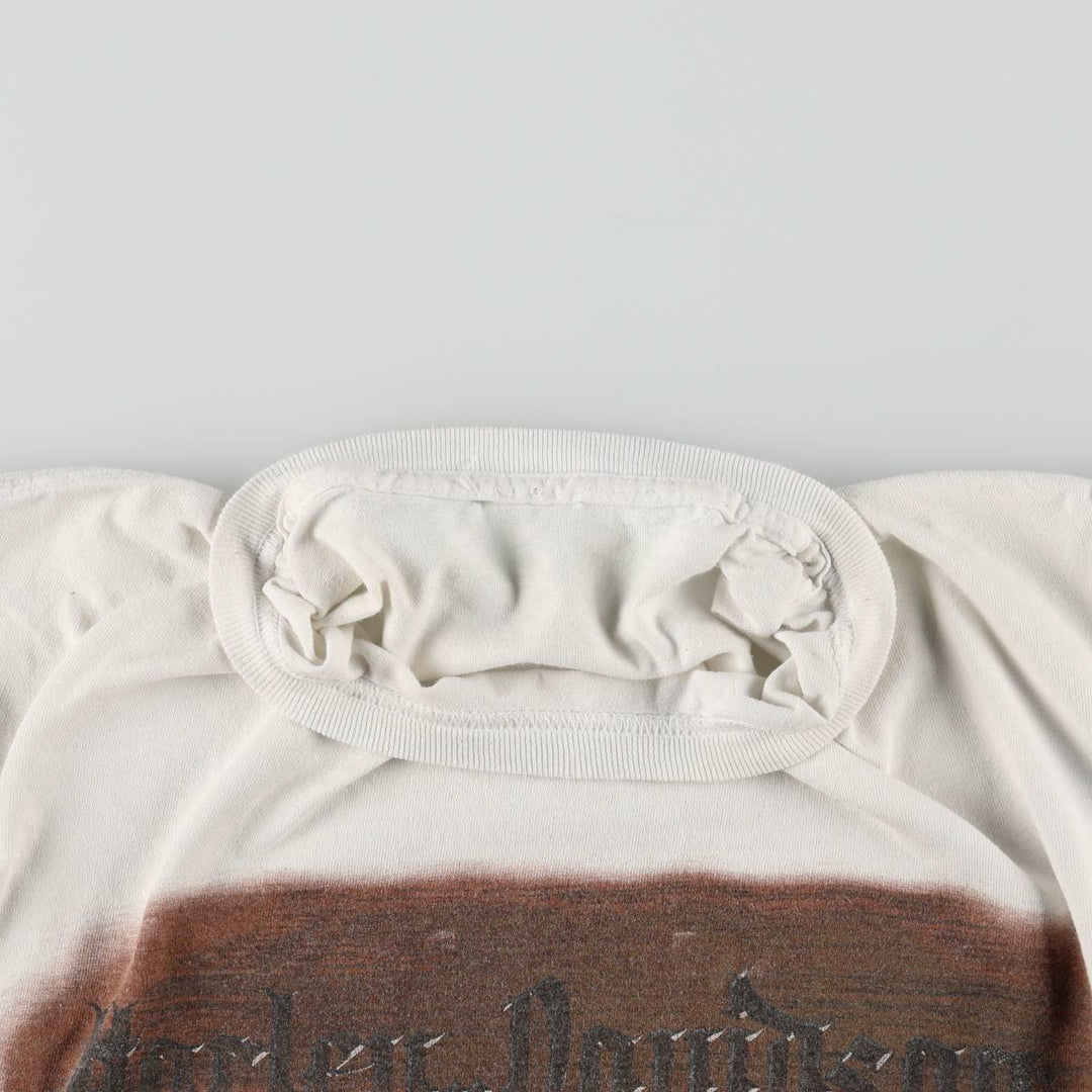 Harley-Davidson Motorcycle Bike T-shirt, Men's Size L unclear white type Vintage Second Hand