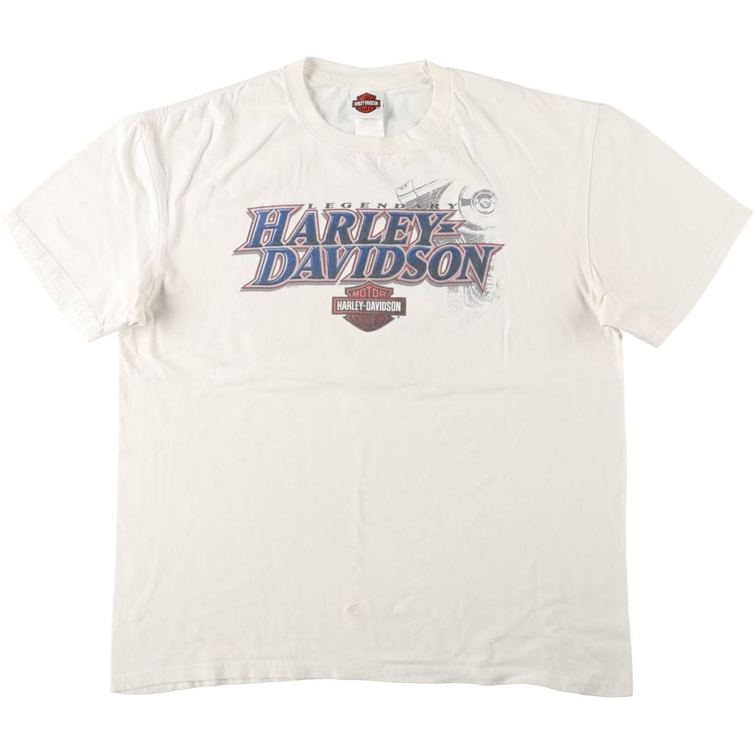Harley-Davidson Motorcycle Bike T-shirt, Men's XL size cotton white type Vintage Second Hand
