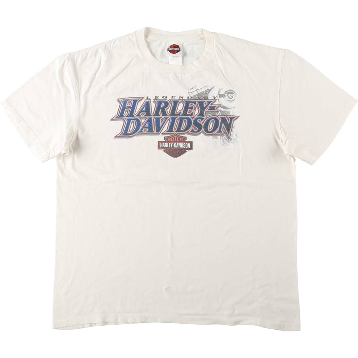 Harley-Davidson Motorcycle Bike T-shirt, Men's XL size cotton white type Vintage Second Hand