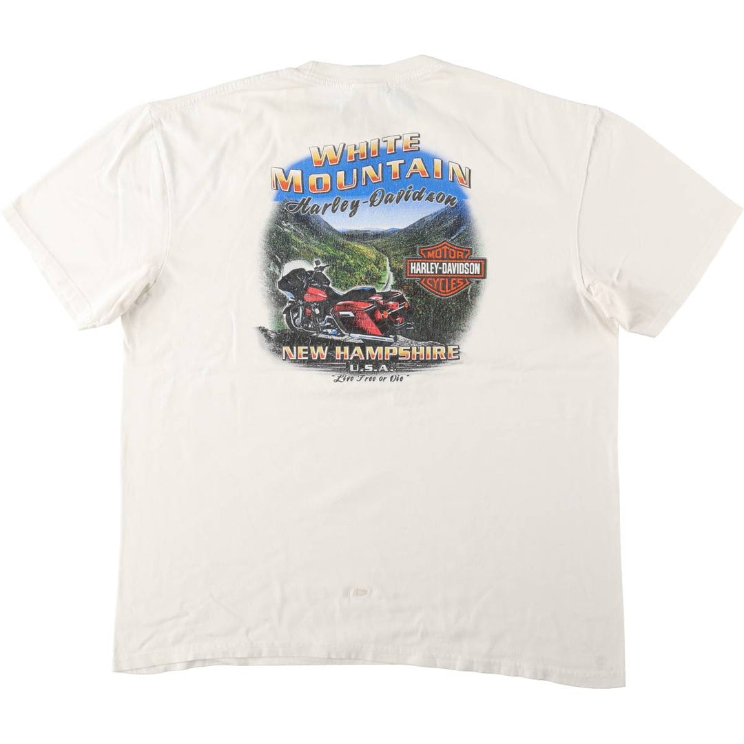 Harley-Davidson Motorcycle Bike T-shirt, Men's XL size cotton white type Vintage Second Hand