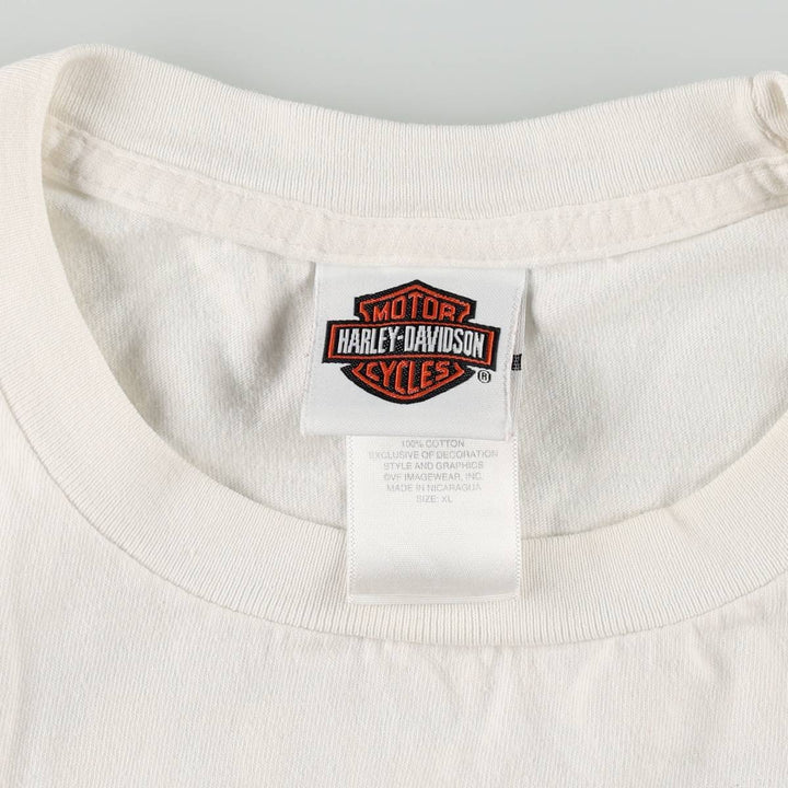 Harley-Davidson Motorcycle Bike T-shirt, Men's XL size cotton white type Vintage Second Hand