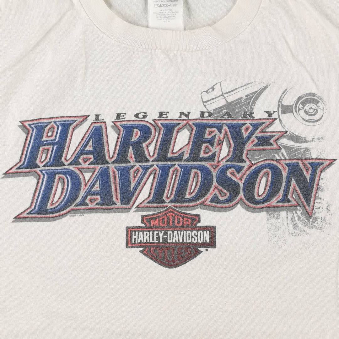 Harley-Davidson Motorcycle Bike T-shirt, Men's XL size cotton white type Vintage Second Hand
