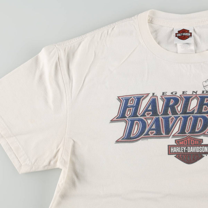 Harley-Davidson Motorcycle Bike T-shirt, Men's XL size cotton white type Vintage Second Hand