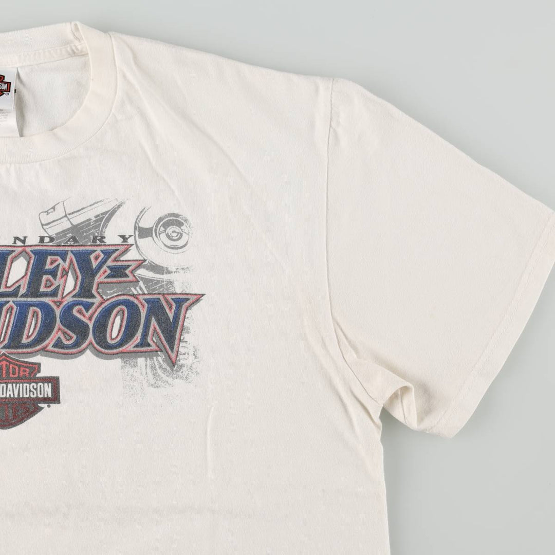 Harley-Davidson Motorcycle Bike T-shirt, Men's XL size cotton white type Vintage Second Hand