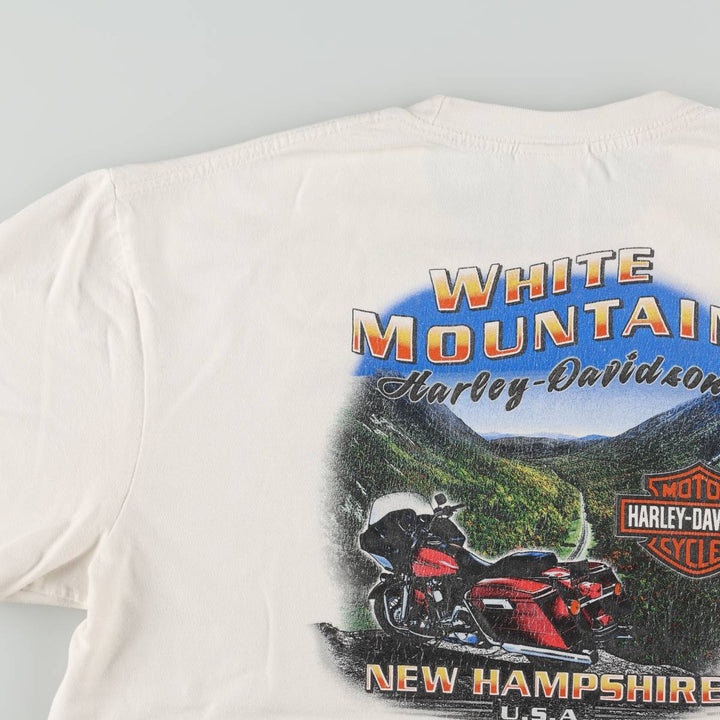 Harley-Davidson Motorcycle Bike T-shirt, Men's XL size cotton white type Vintage Second Hand