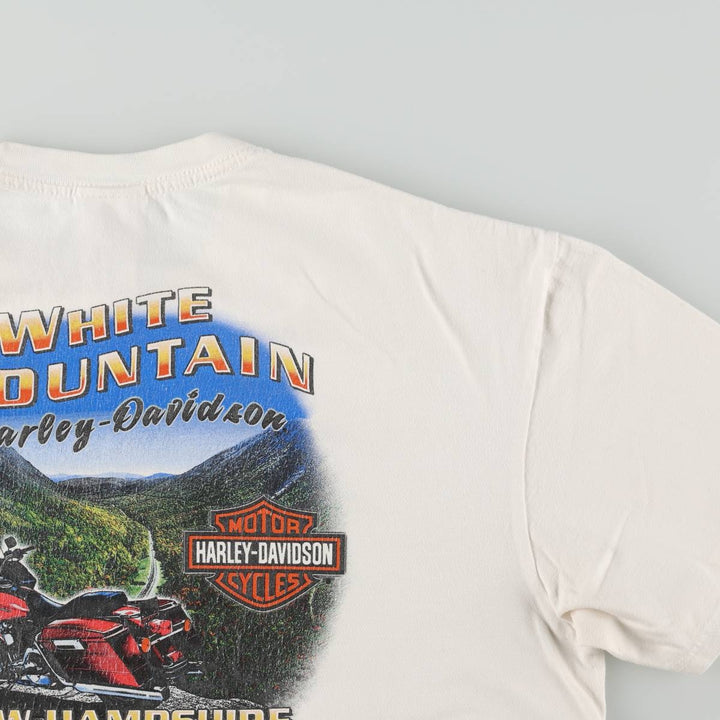 Harley-Davidson Motorcycle Bike T-shirt, Men's XL size cotton white type Vintage Second Hand