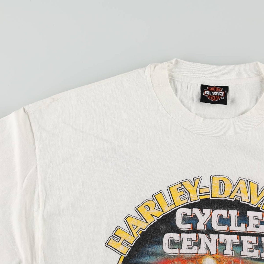 Harley-Davidson Eagle Pattern Motorcycle Bike T-shirt Men's XL cotton white type Vintage Second Hand