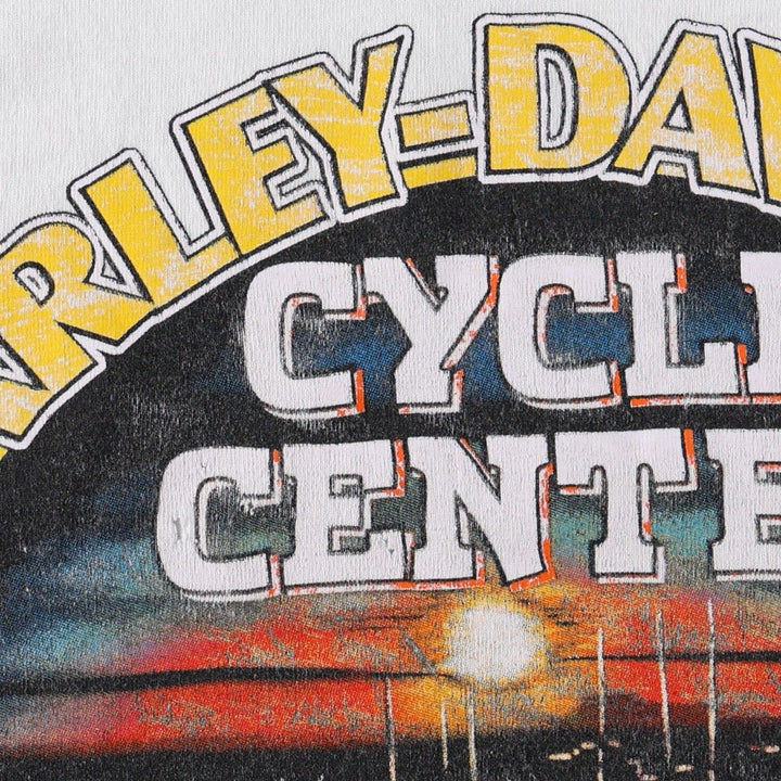 Harley-Davidson Eagle Pattern Motorcycle Bike T-shirt Men's XL cotton white type Vintage Second Hand