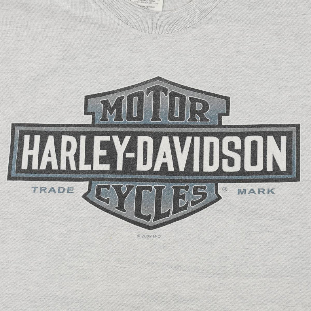 00'S Harley-Davidson Motorcycle Bike T-shirt Made in USA Men's XXL cotton gray type Vintage Second Hand