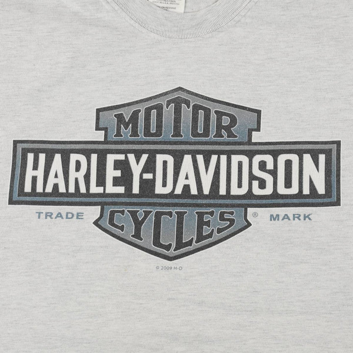 00'S Harley-Davidson Motorcycle Bike T-shirt Made in USA Men's XXL cotton gray type Vintage Second Hand