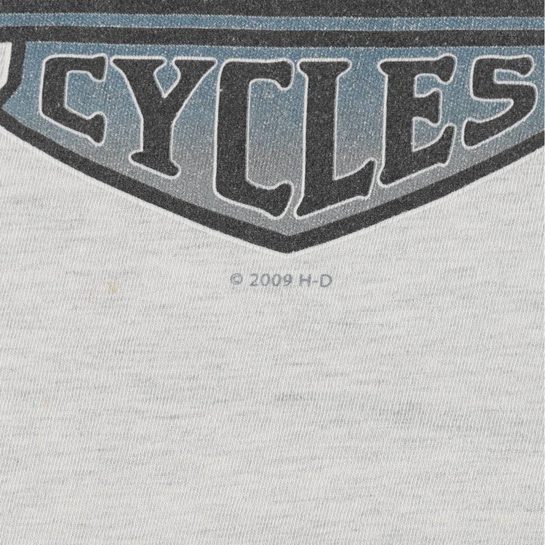 00'S Harley-Davidson Motorcycle Bike T-shirt Made in USA Men's XXL cotton gray type Vintage Second Hand