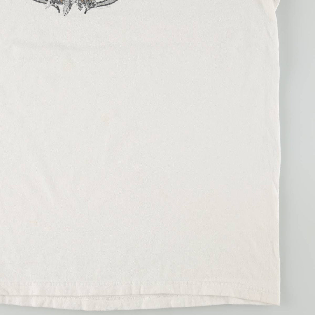 2000'S Harley-Davidson Eagle Pattern Tribal Motorcycle T-Shirt, Made in USA, Men's XL (approx.) cotton white type Vintage Second Hand