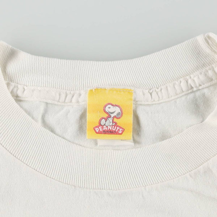 PEANUTS Linus Character Print T-Shirt (Men's XL equivalent) cotton white type Vintage Second Hand
