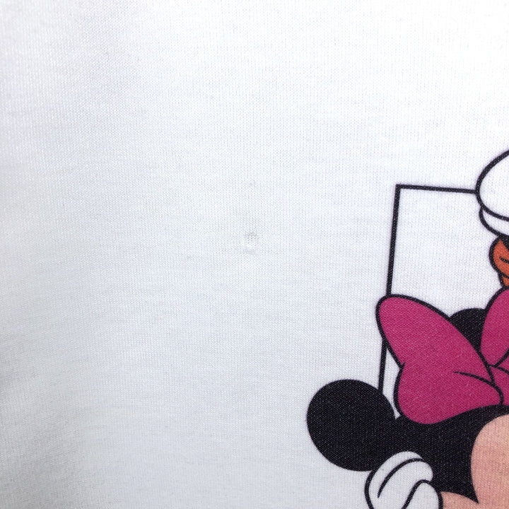 Disney character print T-shirt, men's size M (approx.) unclear white type Vintage Second Hand
