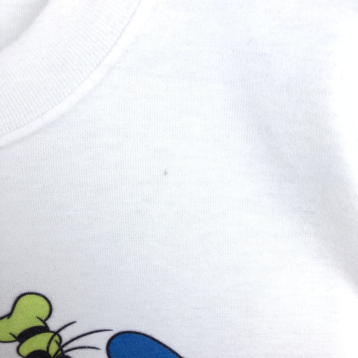Disney character print T-shirt, men's size M (approx.) unclear white type Vintage Second Hand