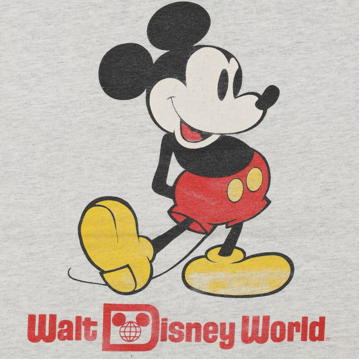90'S Disney Mickey Mouse Character Print T-Shirt, Made in USA, Men's XL (approx.) Vintage cotton gray type Vintage Second Hand