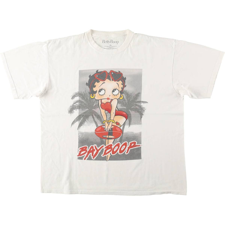 BETTY BOOP character print T-shirt, men's size XL. cotton white type Vintage Second Hand