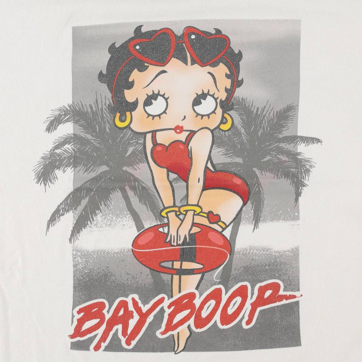 BETTY BOOP character print T-shirt, men's size XL. cotton white type Vintage Second Hand