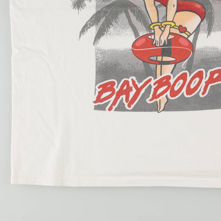 BETTY BOOP character print T-shirt, men's size XL. cotton white type Vintage Second Hand
