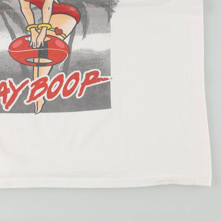 BETTY BOOP character print T-shirt, men's size XL. cotton white type Vintage Second Hand