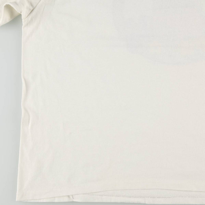 90'S Disney character print T-shirt, made in USA, men's size XXL equivalent, vintage. cotton white type Vintage Second Hand