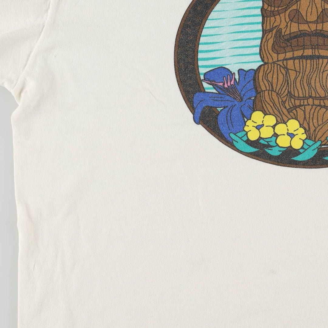 90'S Disney character print T-shirt, made in USA, men's size XXL equivalent, vintage. cotton white type Vintage Second Hand