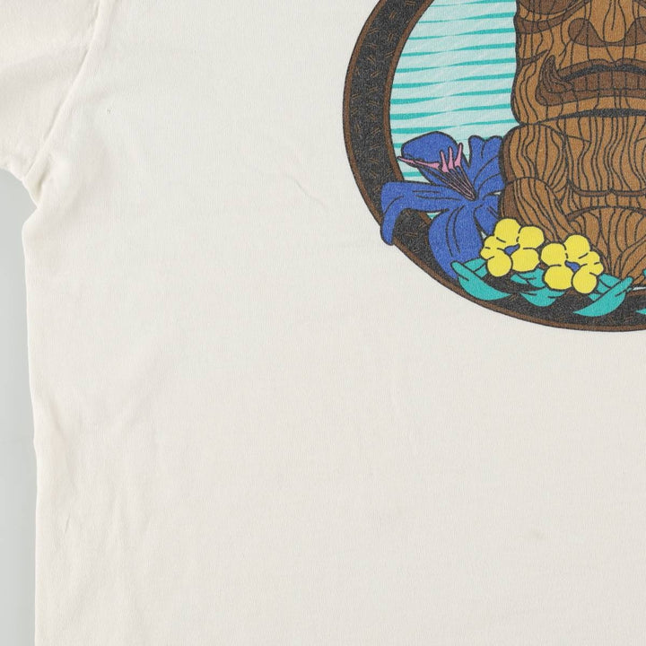 90'S Disney character print T-shirt, made in USA, men's size XXL equivalent, vintage. cotton white type Vintage Second Hand
