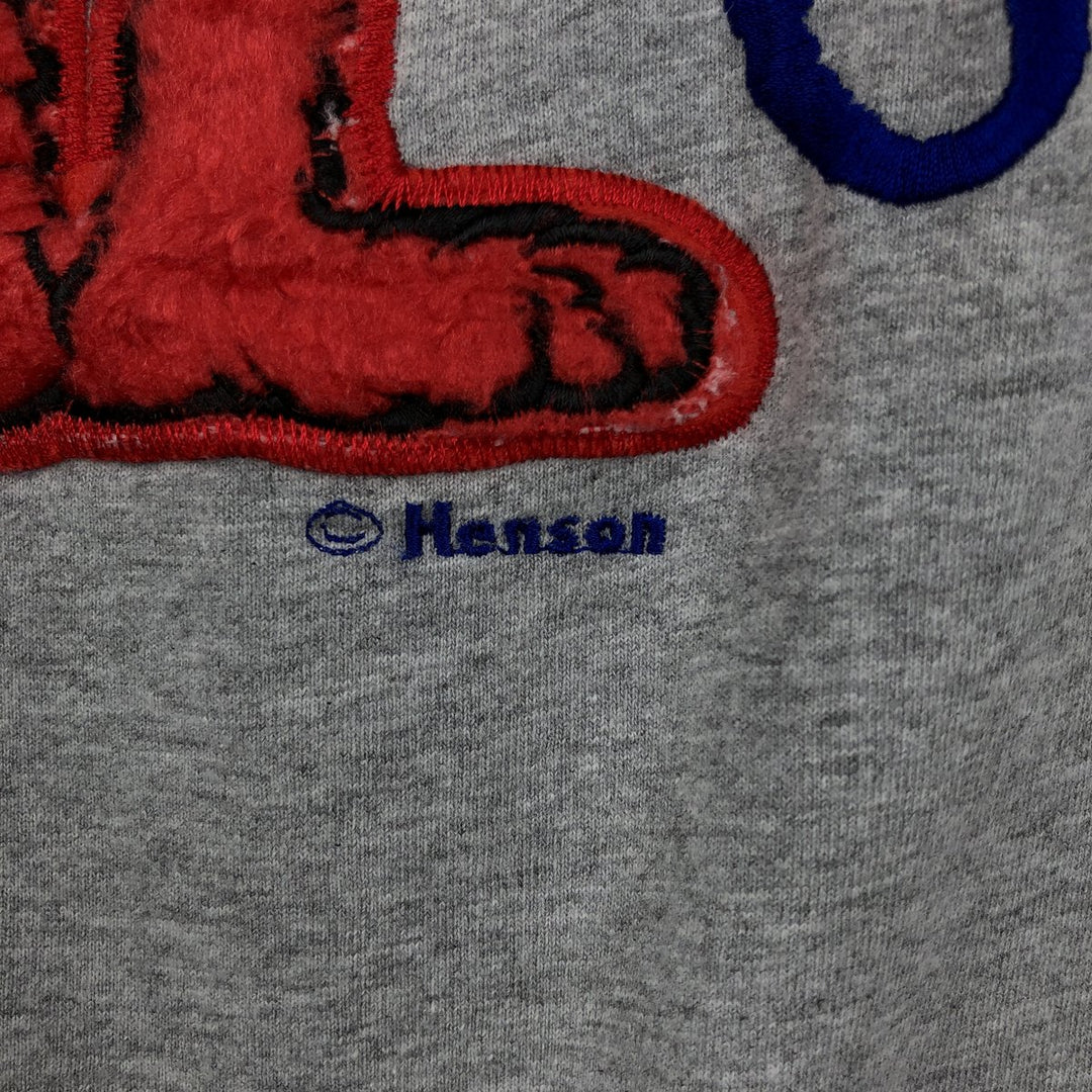 Sesame Street Elmo Character Print T-Shirt, Made in USA, Men's Size L (approx.) cotton gray type Vintage Second Hand