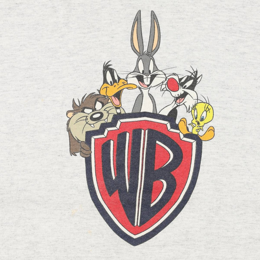 90'S ACME CLOTHING CO LOONEY TUNES Character Print T-Shirt, Made in USA, Men's Size L (Equivalent), Vintage cotton gray type Vintage Second Hand