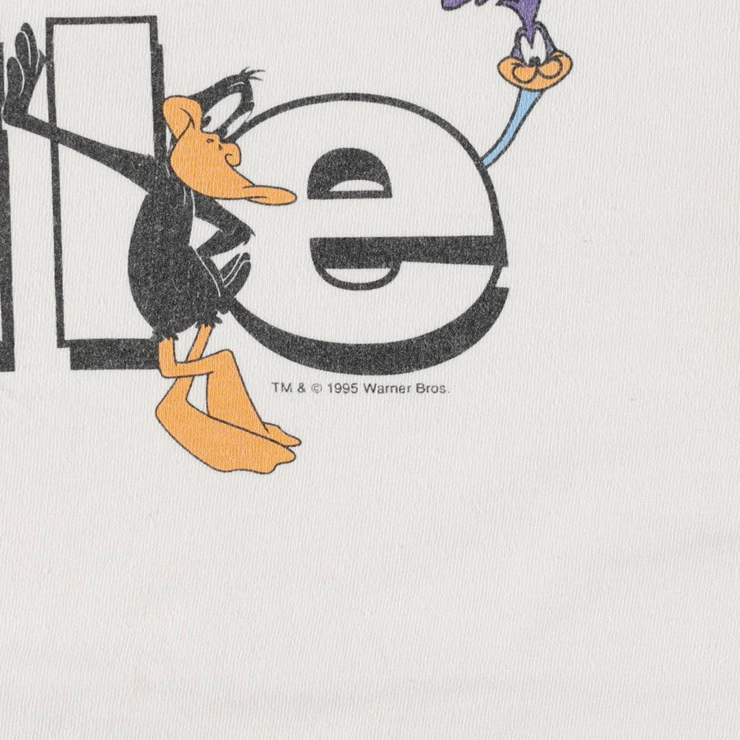 90'S Hanes LOONEY TUNES Character Print T-Shirt, Men's Size L (approx.), Vintage cotton white type Vintage Second Hand