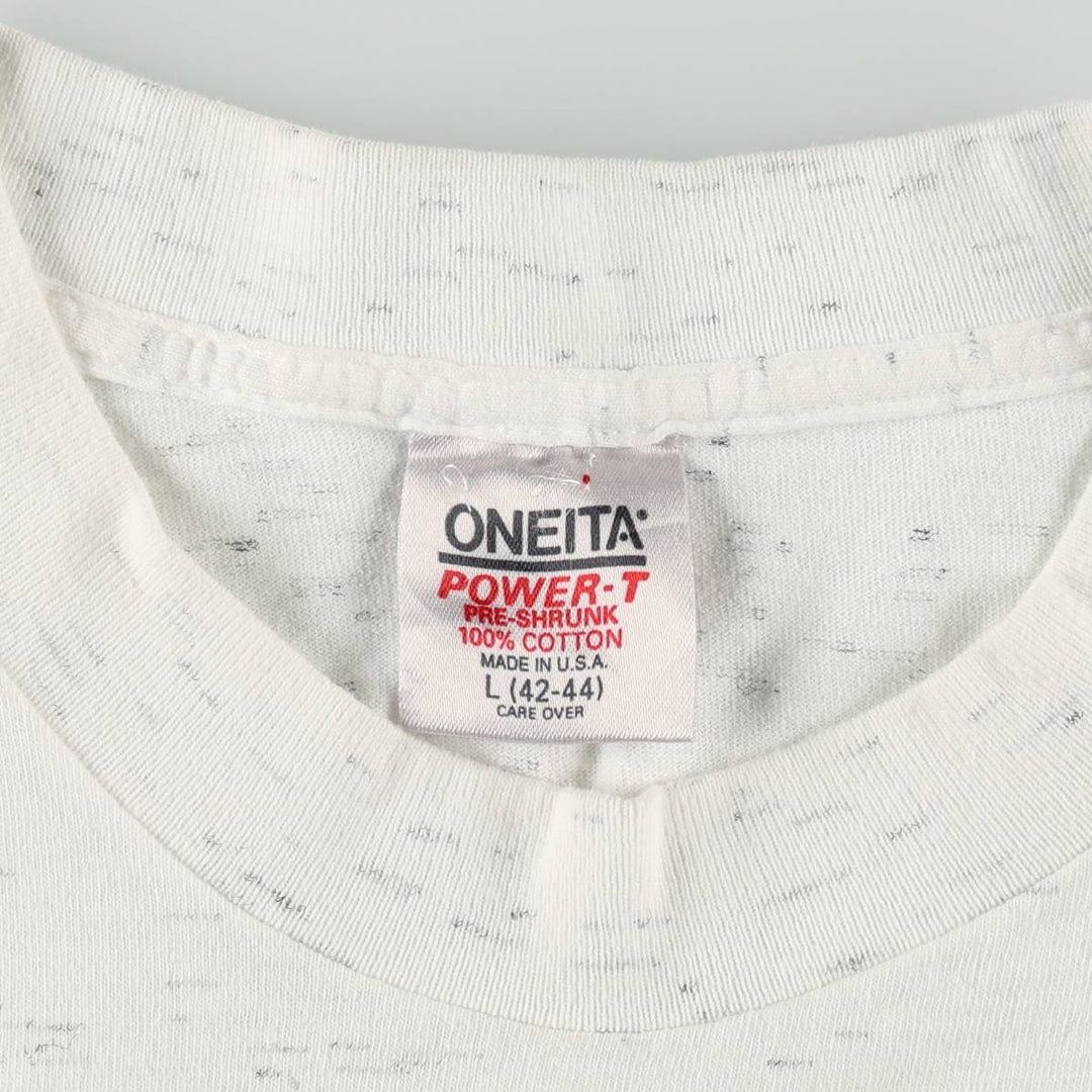 90'S Onita Woody Woodpecker Character Print T-Shirt, Made in USA, Men's Size L (Equivalent), Vintage cotton white type Vintage Second Hand
