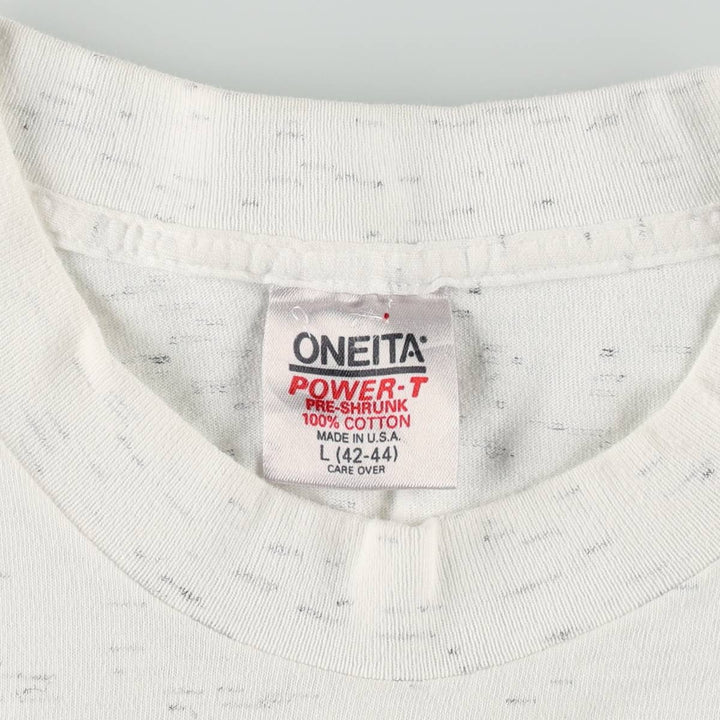 90'S Onita Woody Woodpecker Character Print T-Shirt, Made in USA, Men's Size L (Equivalent), Vintage cotton white type Vintage Second Hand
