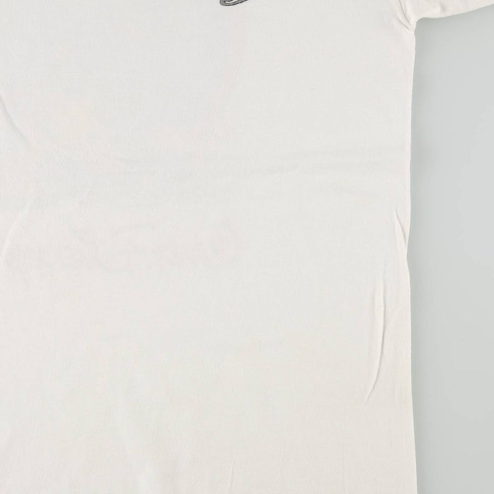 90'S Disney character print T-shirt, made in USA, men's size L equivalent, vintage. cotton white type Vintage Second Hand