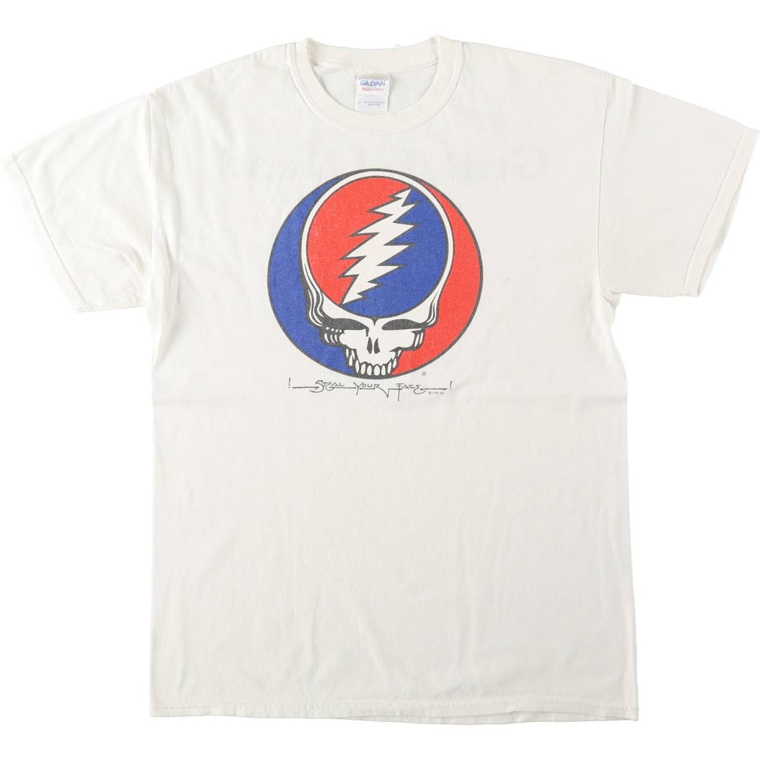 Gildan Grateful Dead Band T-Shirt (Men's Size M) cotton white type Vintage Second Hand