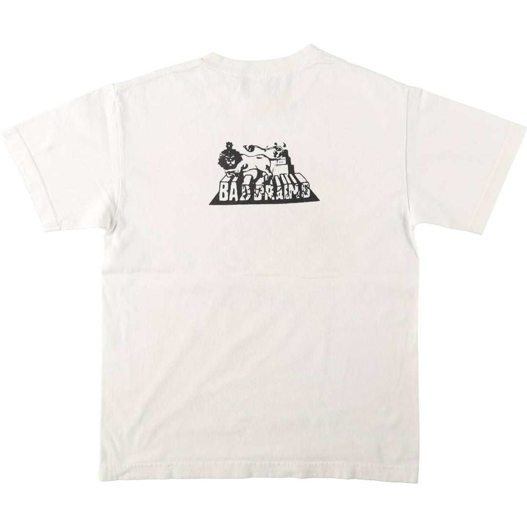 BAD BRAINS Band T-shirt (Men's size M equivalent) unclear white type Vintage Second Hand